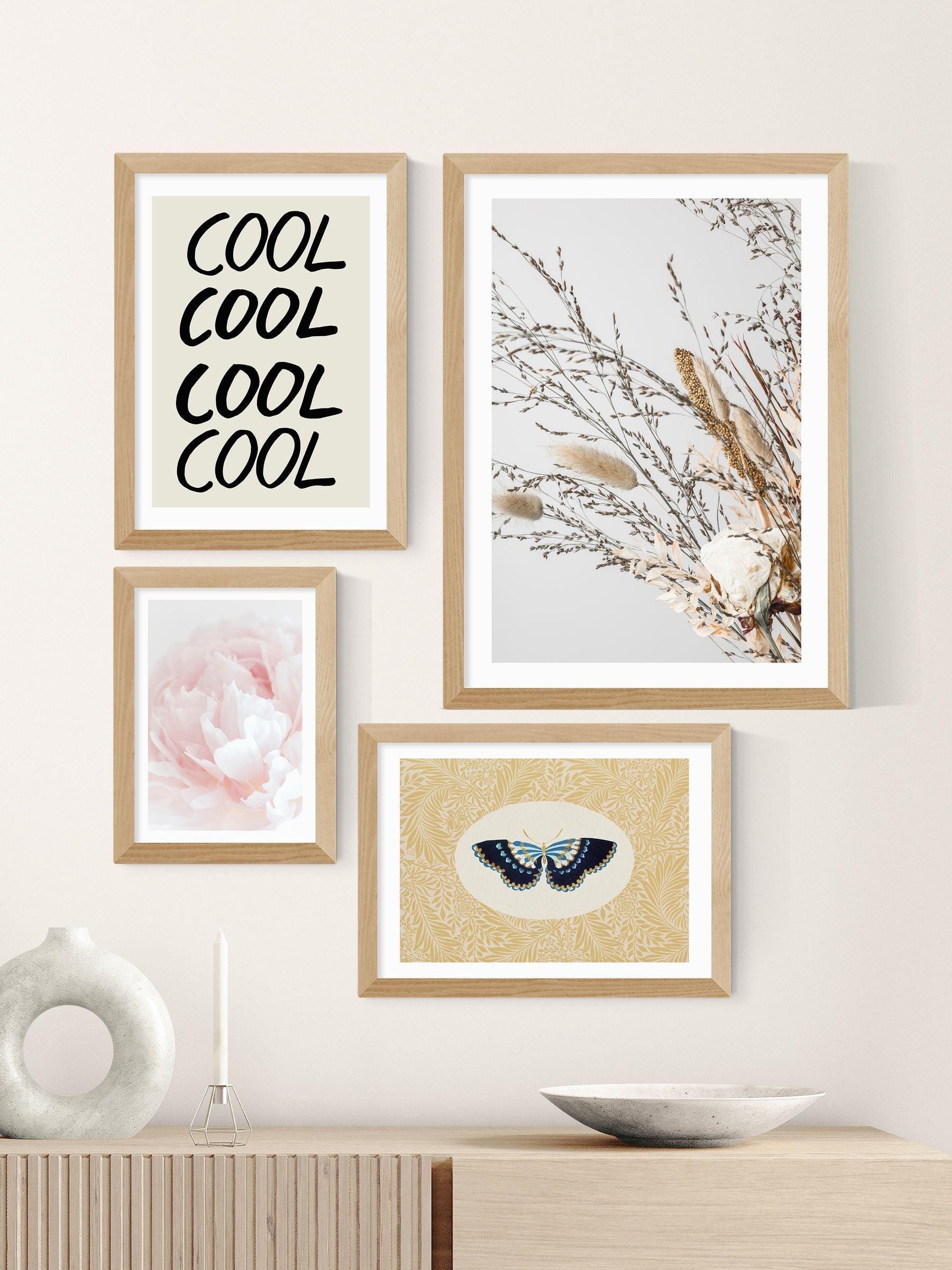 1x Gallery Oak Dried 008 wall art print - British product