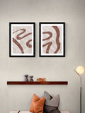 East End Prints Set of 2 Oak Abstract Fuzz Wall Art Prints by 1x Gallery