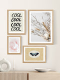 1x Gallery oak cool quote wall art print - British product