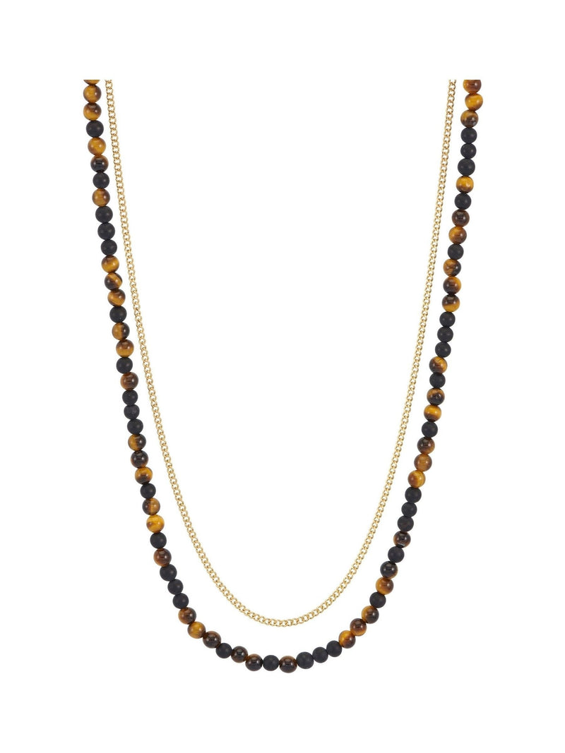 Bartlett men's necklace mixed tiger's eye - British product