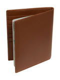 Cultured London brown leather passport holder (British brand)