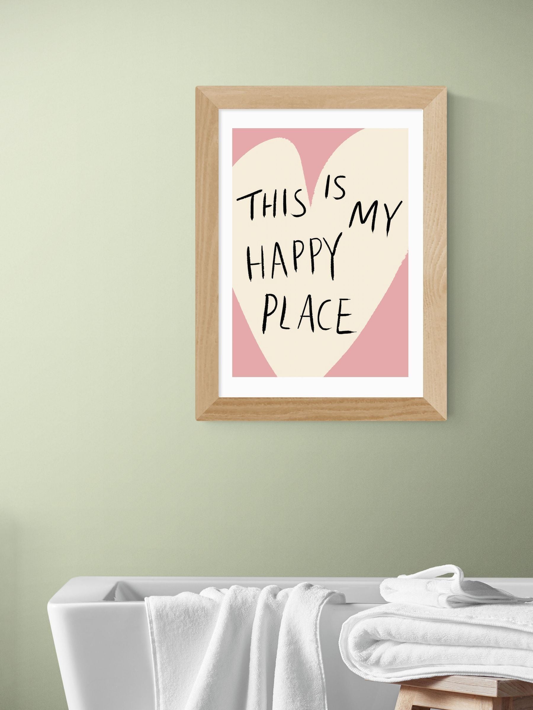East End Prints Oak This Is My Happy Place Wall Art Print by Amber May Art