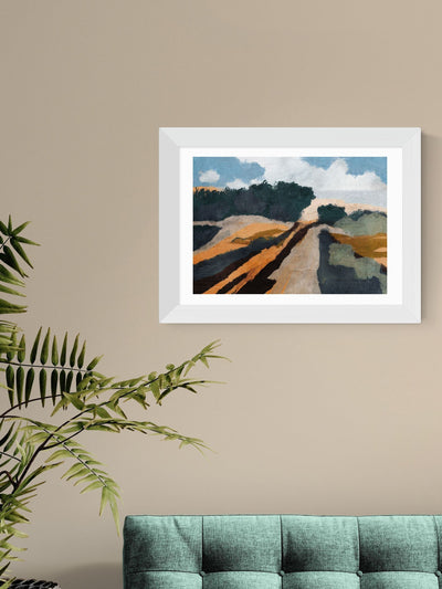 Impression murale blanche Trevessa d'East End Prints par Dan Hobday