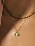 Gold tone spinner necklace stainless steel waterproof adjustable - British product