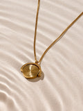 Gold tone spinner necklace stainless steel waterproof adjustable - British product
