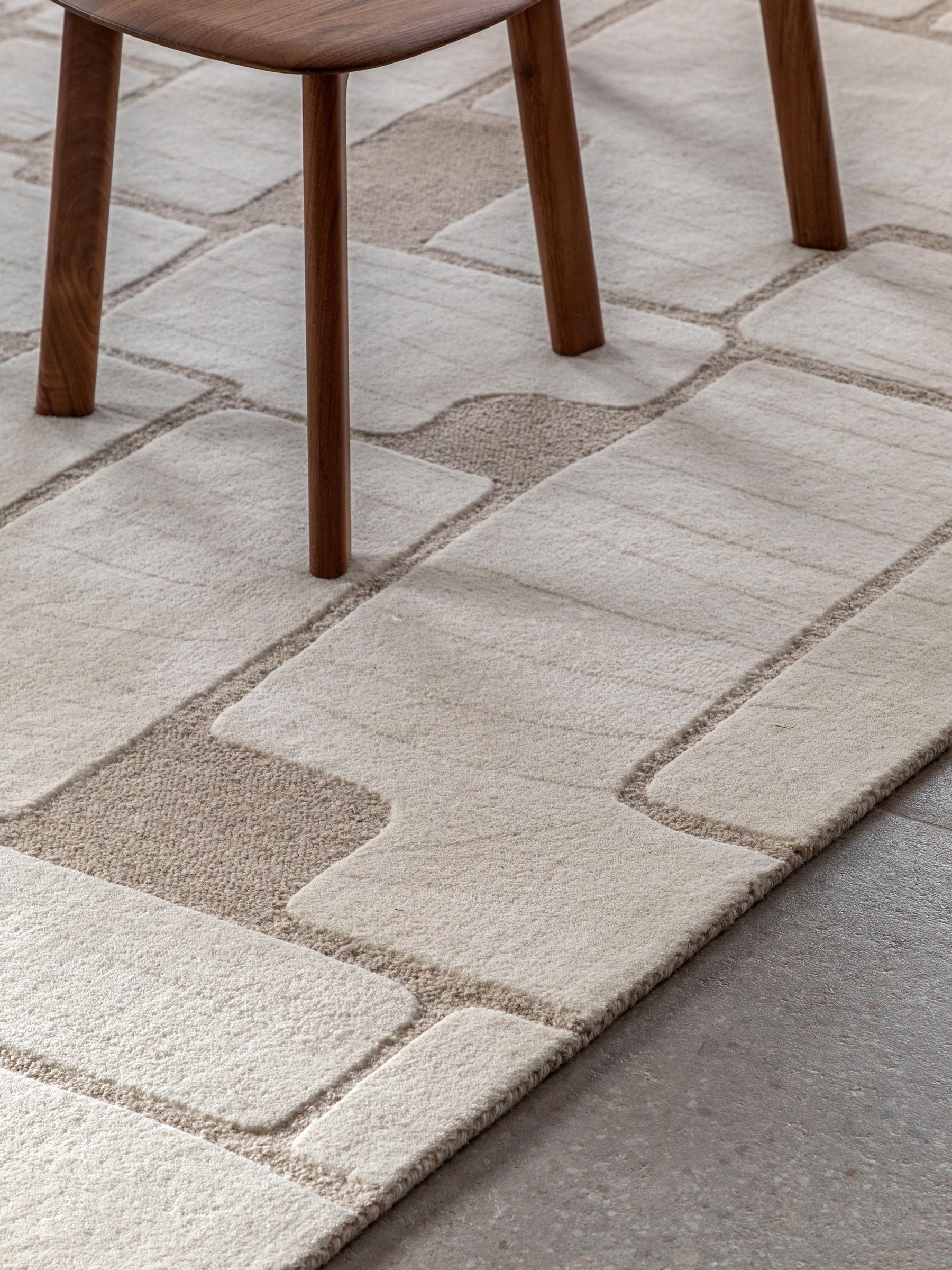 Gallery Home white tufted graphic rug 160x230cm, UK version