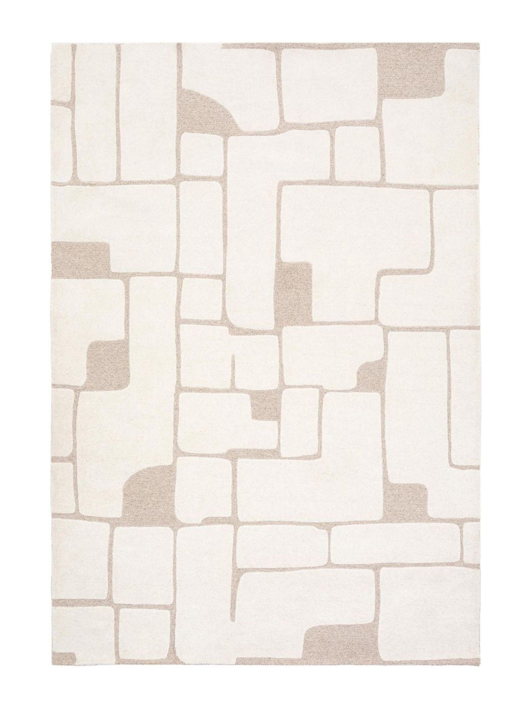 Gallery Home white tufted graphic rug 160x230cm, UK version