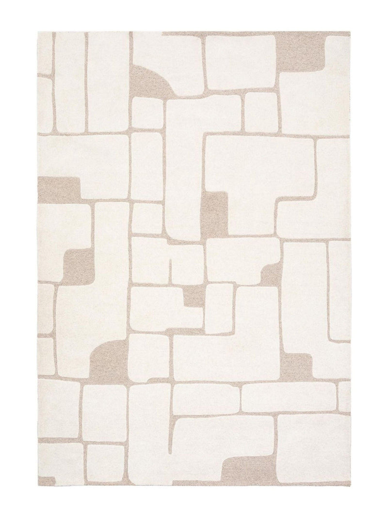 Gallery Home white tufted graphic rug 160x230cm, UK version