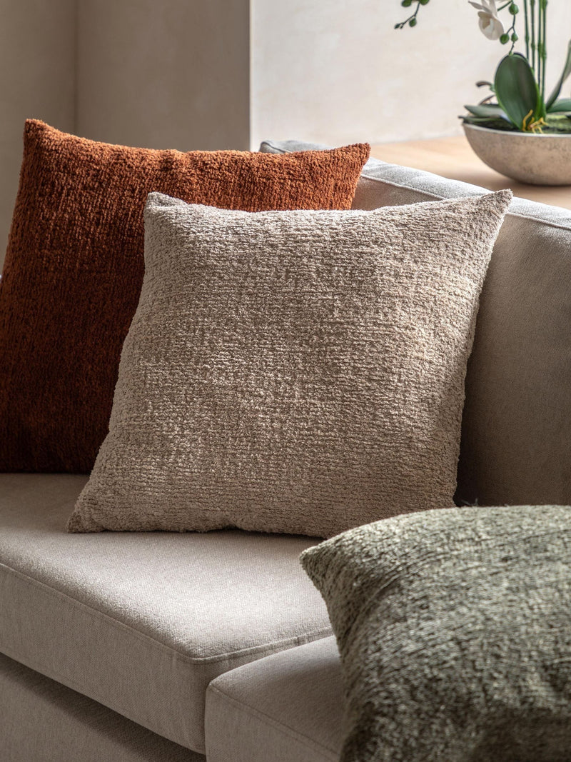 Gallery Home Taupe Kael Chenille Cushion