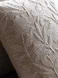 Gallery Home Eira taupe floral cushion, 100% cotton, imported from the UK