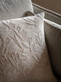 Gallery Home Eira taupe floral cushion, 100% cotton, imported from the UK