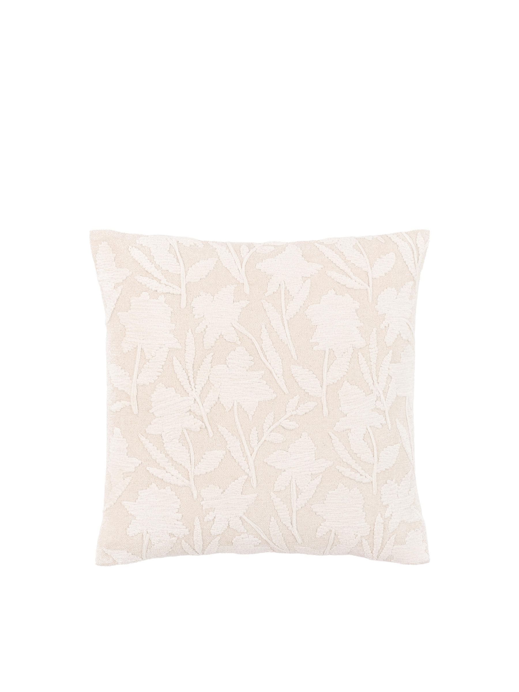 Gallery Home Eira taupe floral cushion, 100% cotton, imported from the UK