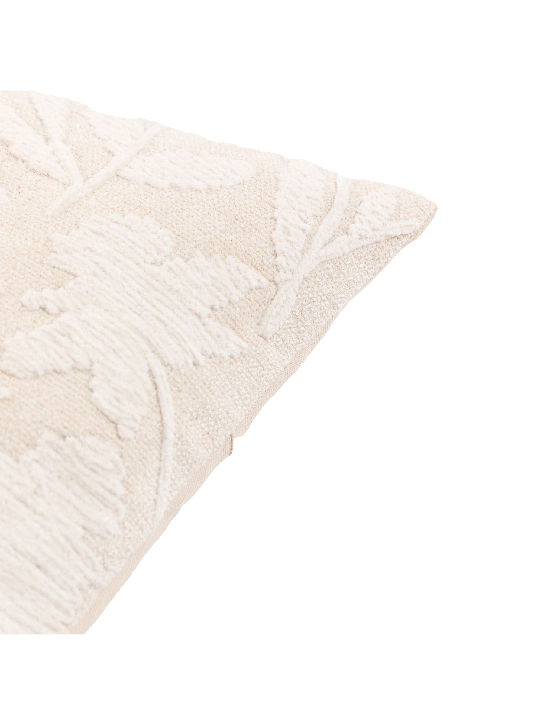 Gallery Home Eira taupe floral cushion, 100% cotton, imported from the UK