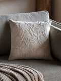 Gallery Home Eira taupe floral cushion, 100% cotton, imported from the UK