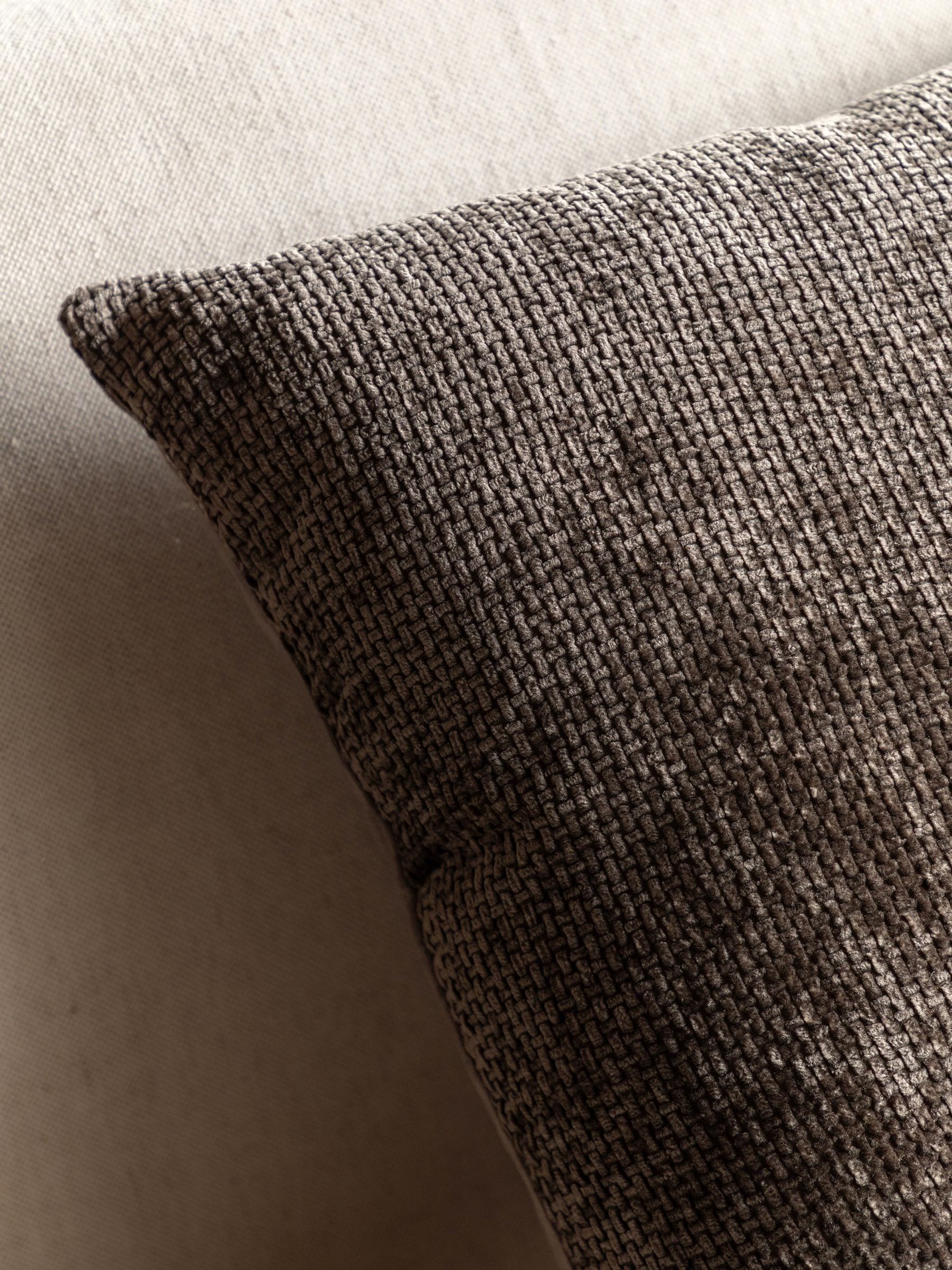 Gallery Home Brown Bask Weave Cushions 45cm square (British brand)