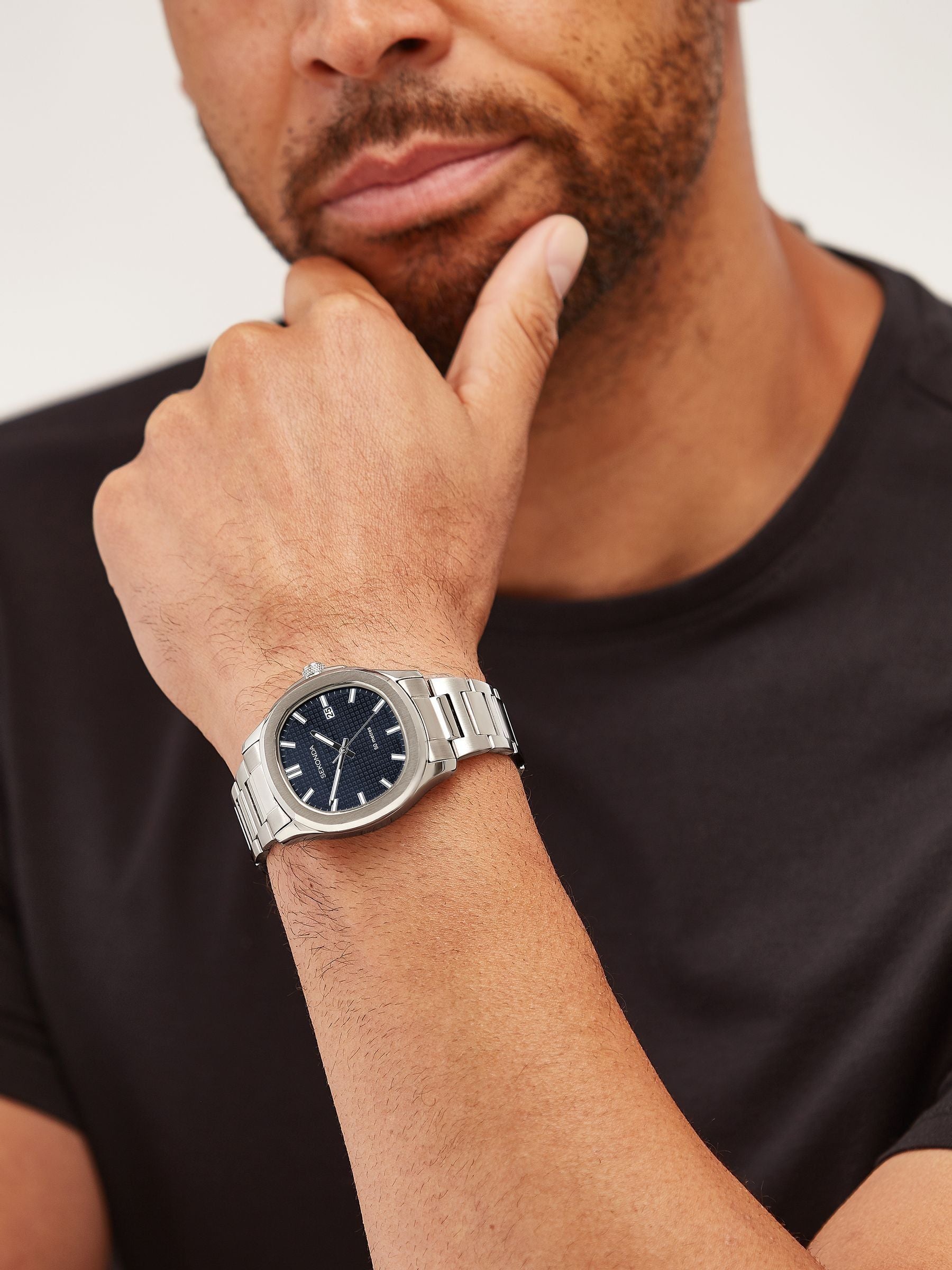 Sekonda Octaire Silver TV Analogue Watch 40mm (British brand)