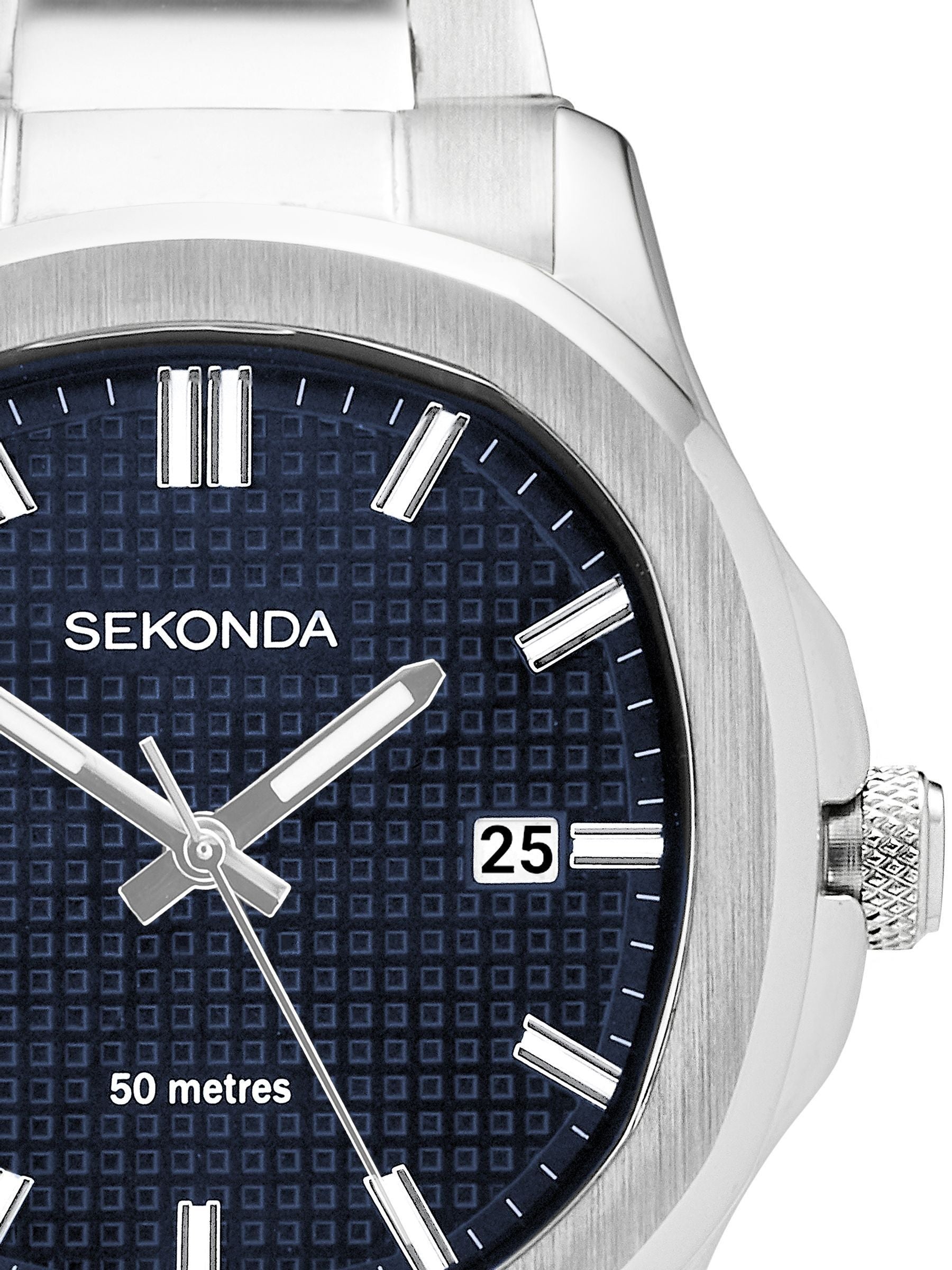 Sekonda Octaire Silver TV Analogue Watch 40mm (British brand)