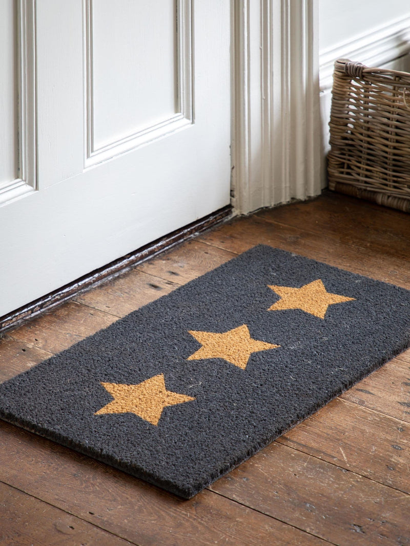 Gallery Home grey triplex star coir doormat 40cm - British product