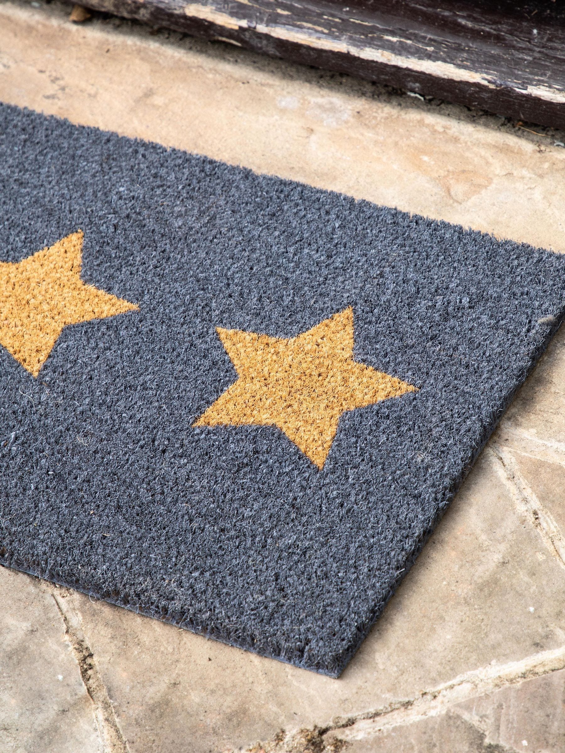 Gallery Home grey triplex star coir doormat 40cm - British product