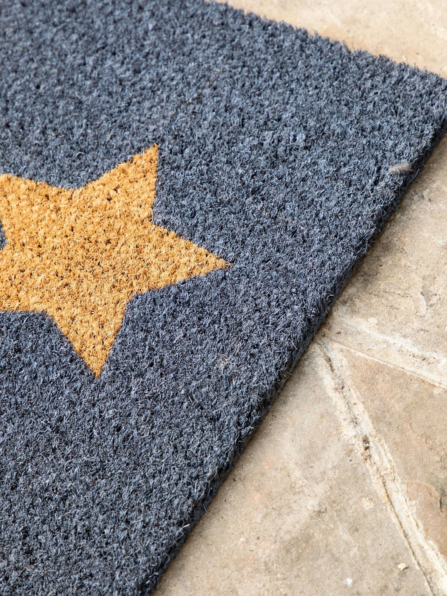 Gallery Home grey triplex star coir doormat 40cm - British product