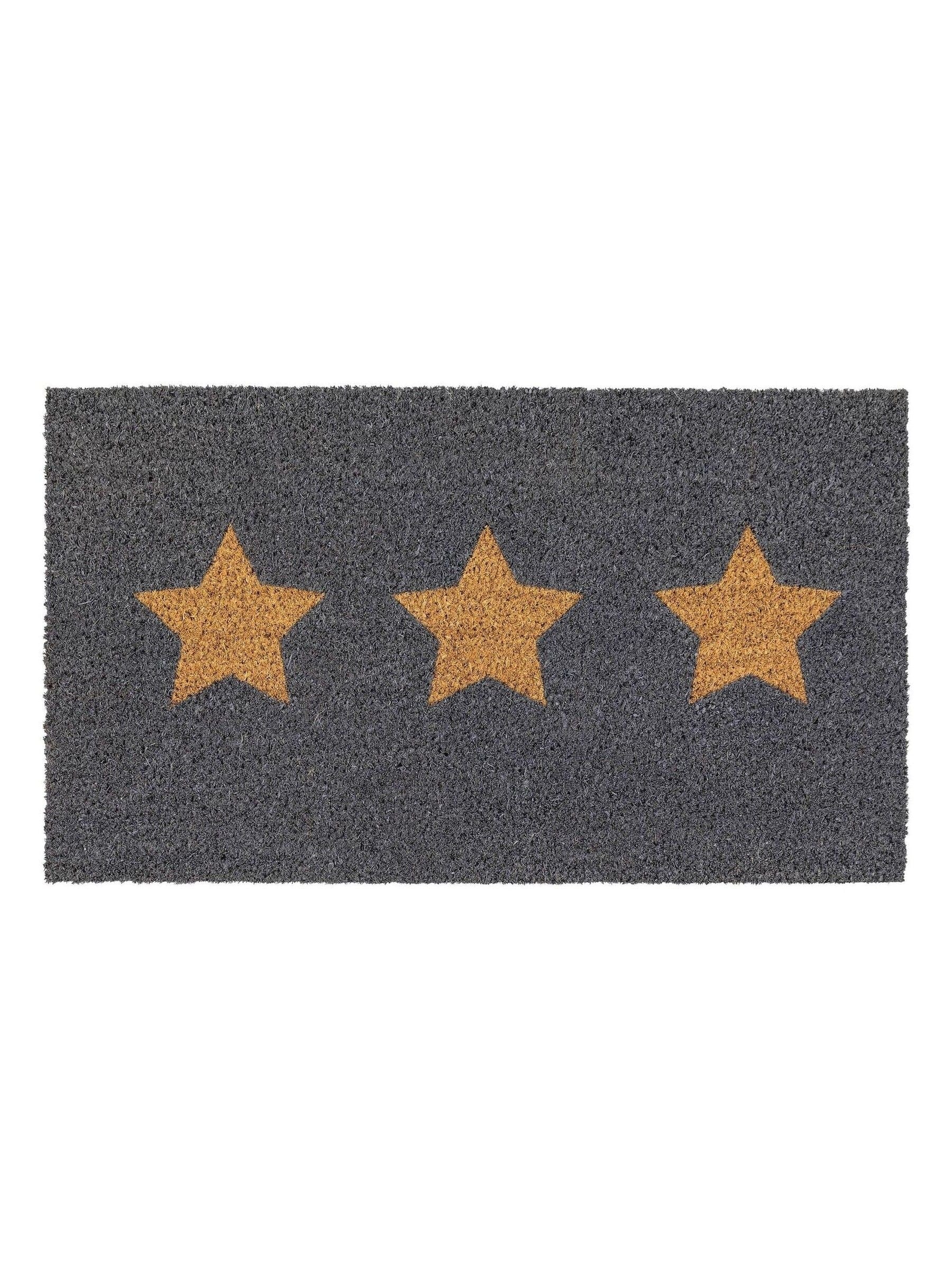 Gallery Home grey triplex star coir doormat 40cm - British product