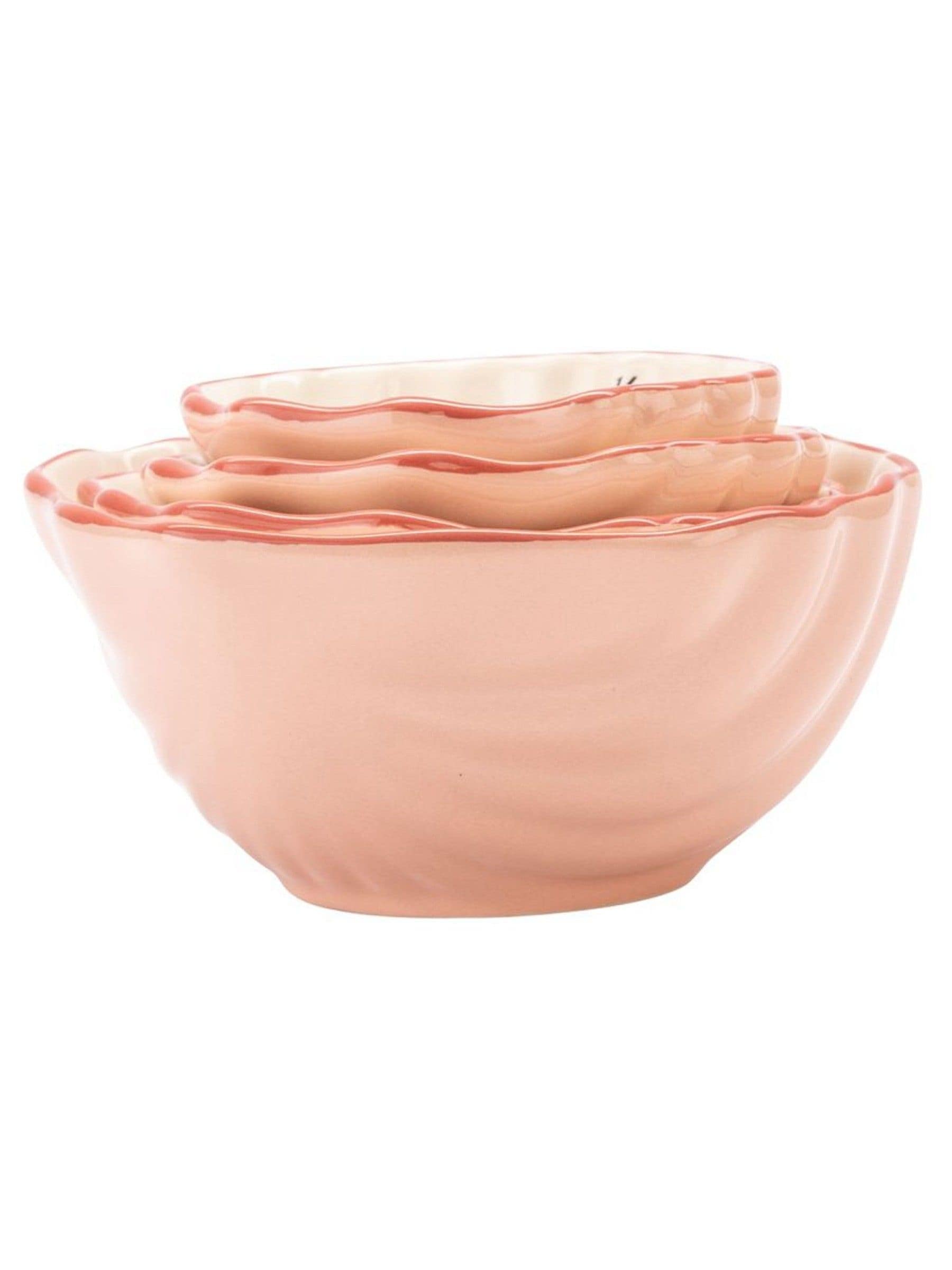 Yvonne Ellen pink shell measuring cup set, imported from the UK