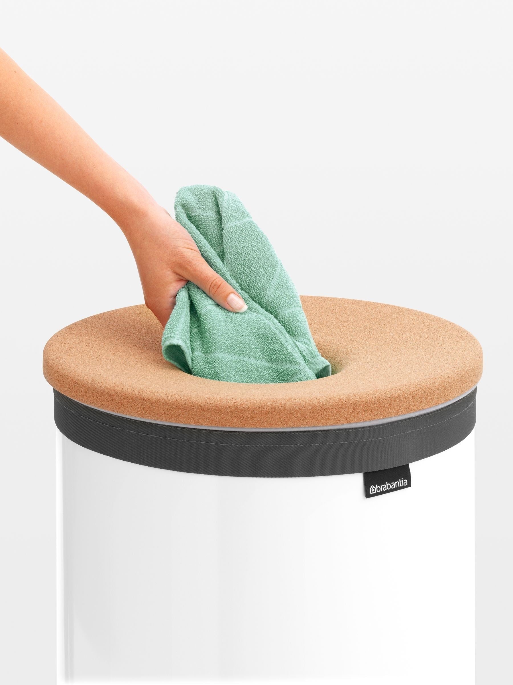 Brabantia white cork lid laundry bin 60L, UK version