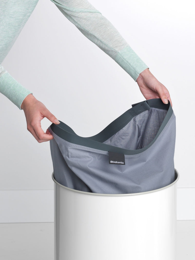 Brabantia white cork lid laundry bin 60L, UK version