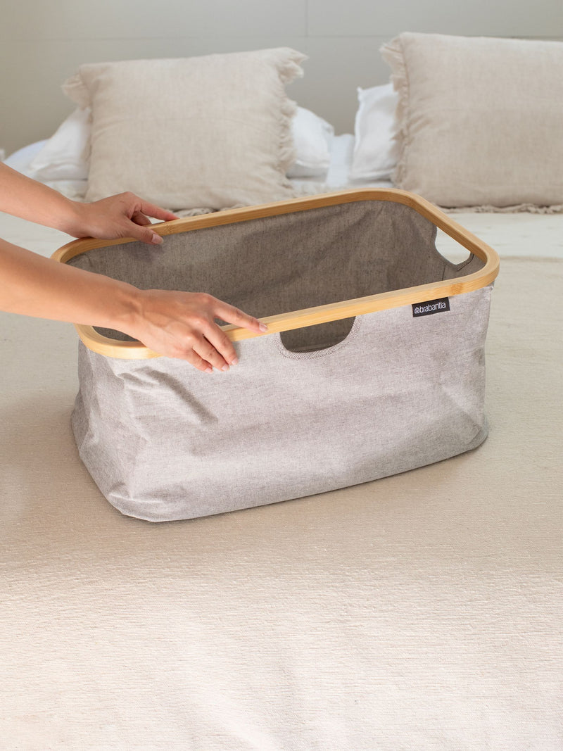 Brabantia grey foldable laundry basket 40L, imported from the UK