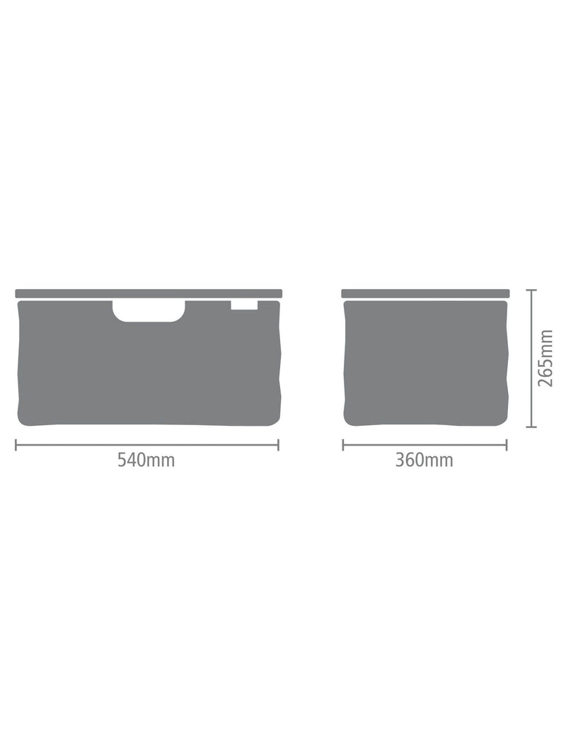 Brabantia grey foldable laundry basket 40L, imported from the UK