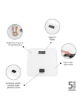 Brabantia white bathroom scale battery free (British brand)