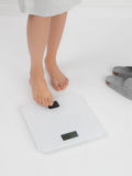 Brabantia white bathroom scale battery free (British brand)