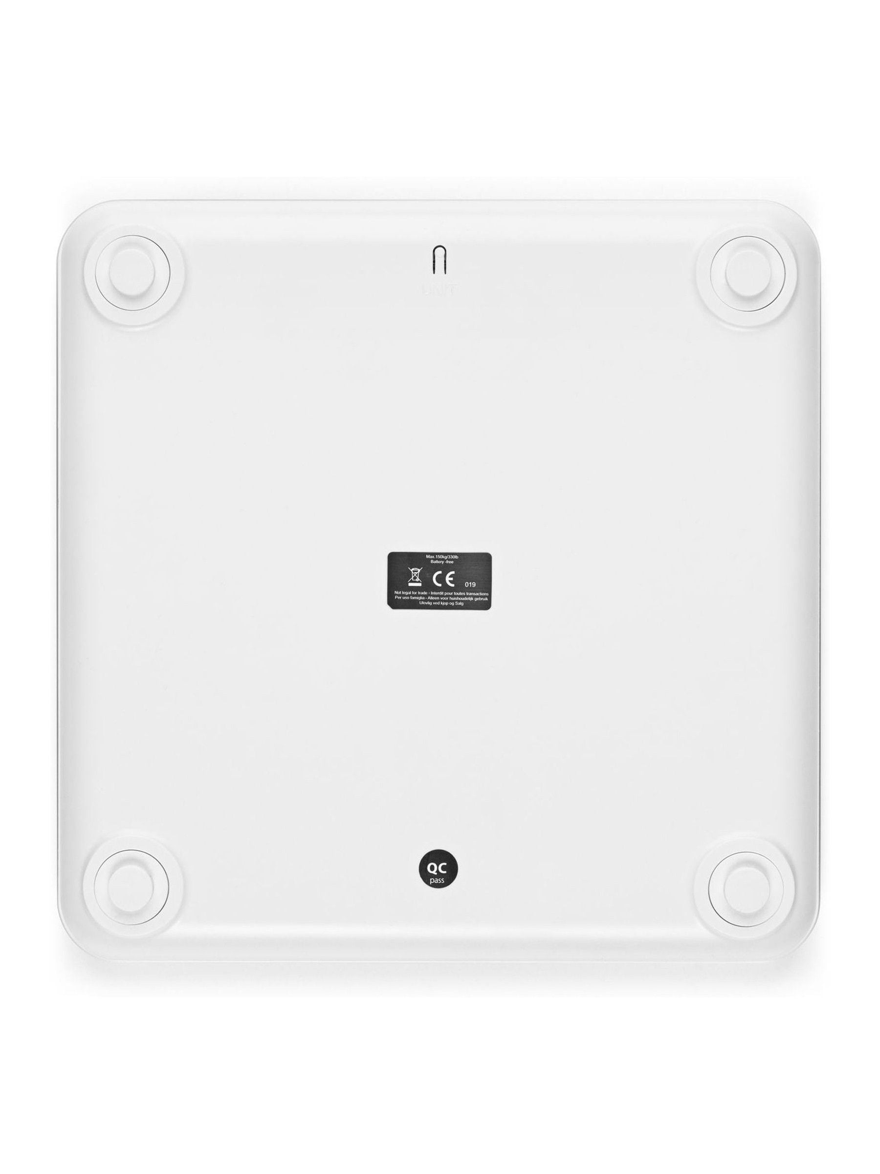 Brabantia white bathroom scale battery free (British brand)