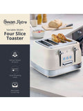 Swan Cream Retro 4 Slice Toaster - British product