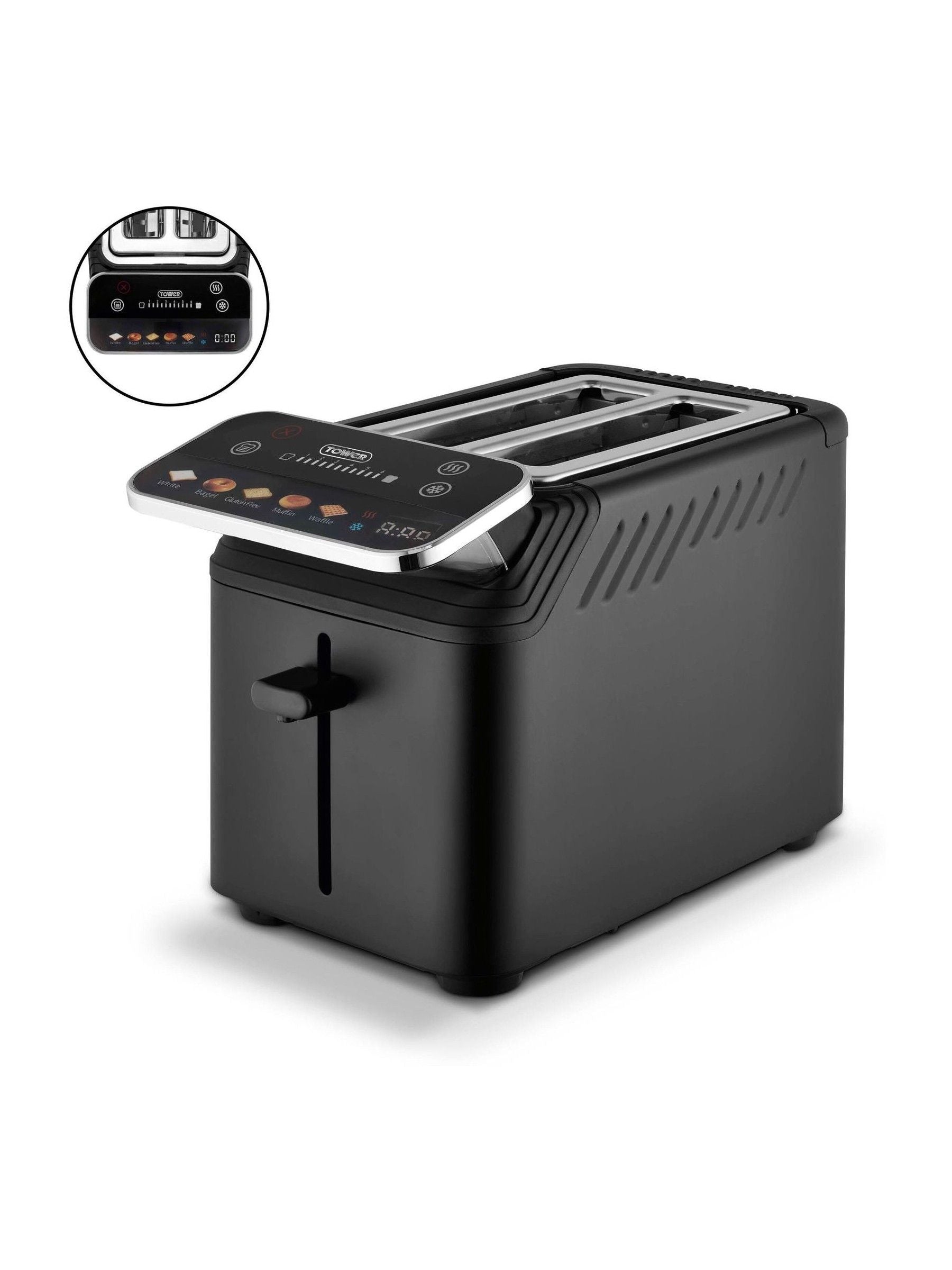 Tower Mirage 2 slice toaster black 925W (British brand)