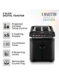 Tower Mirage 2 slice toaster black 925W (British brand)