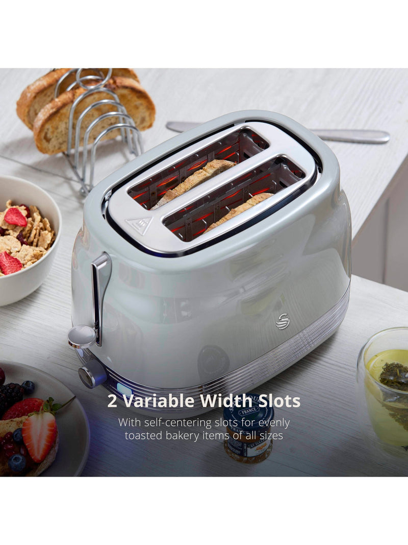 Swan Grey Retro 2 Slice Toaster (British brand)