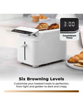 Tower 2 Slice Digital Toaster White, UK version