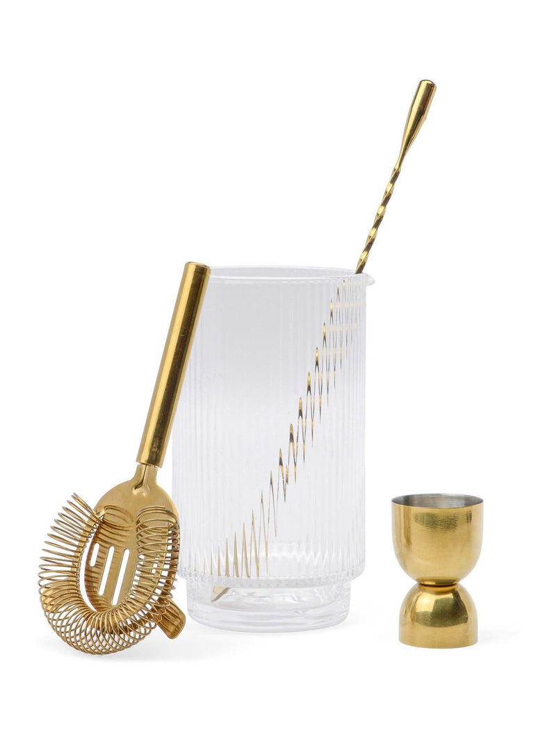 Here''s How Silver The Renley Bar Tool Set Jigger Strainer Spoon Beaker