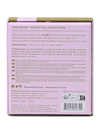 Next Here''s How Sett med 4 Gull Ruby Cocktailkjølere - Kjøp online på McGrocer