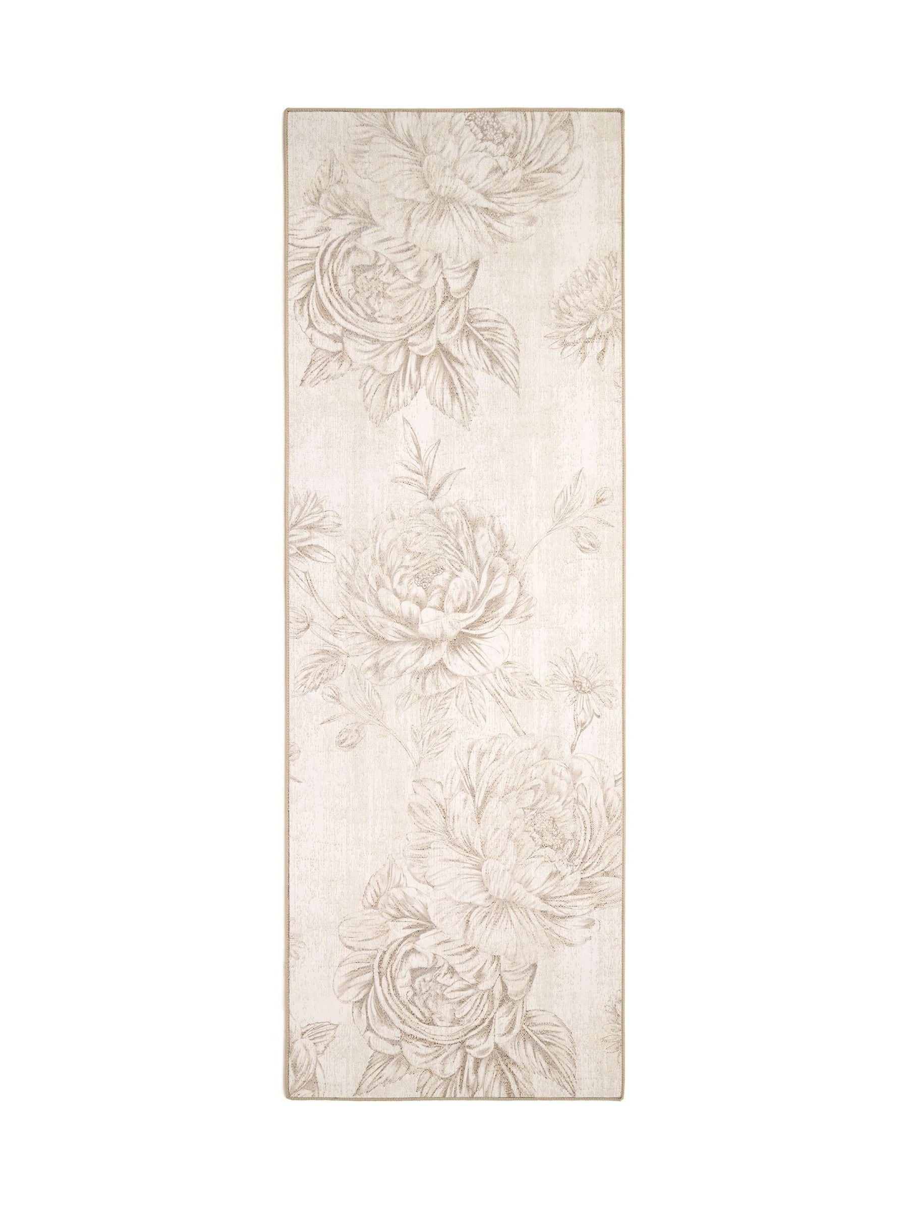 Hug Rug cream floral print runner 75x220cm (British brand)