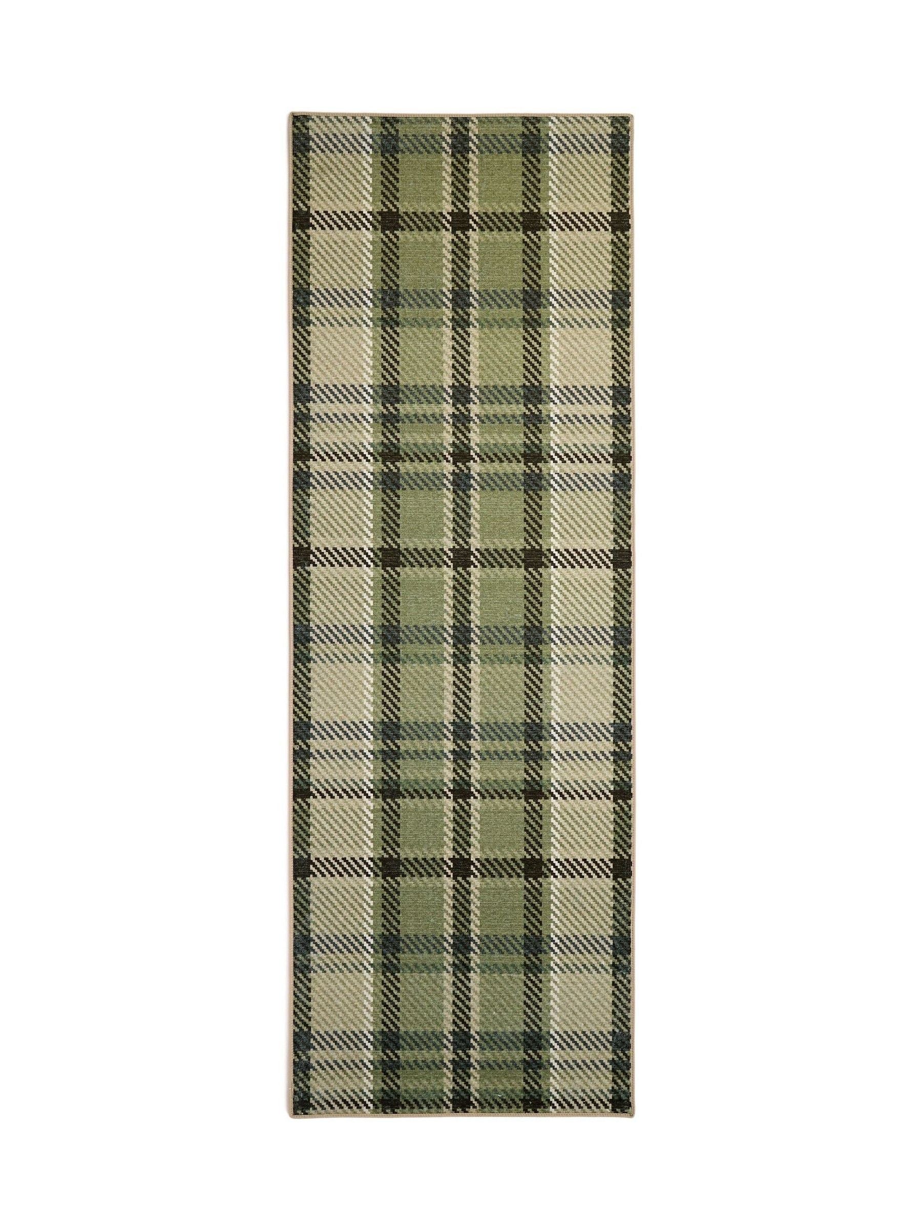 Hug Rug Green Isla Plaid Runner 75x220cm (British brand)