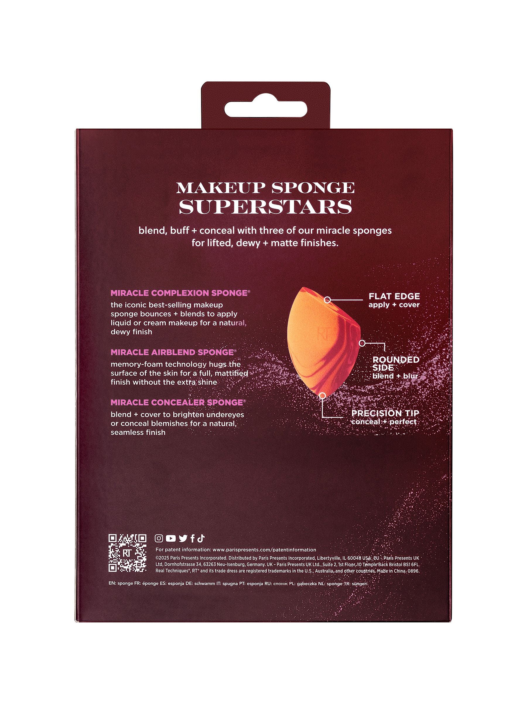 Real Techniques makeup sponge superstars set (British brand)