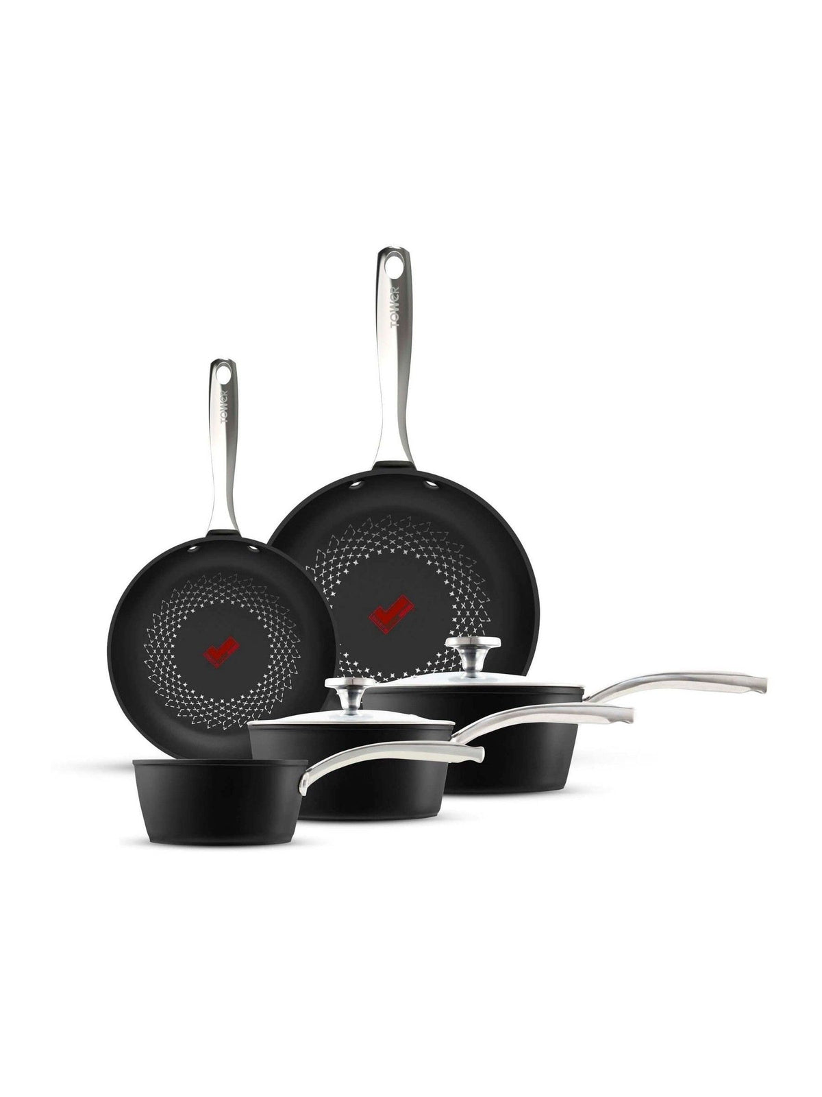 Tower Black Smart Start Ultra Forged 5 Piece Cookware Set