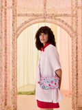 Cath Kidston cross body bag lilac raspberry print (British brand)