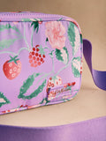 Cath Kidston cross body bag lilac raspberry print (British brand)