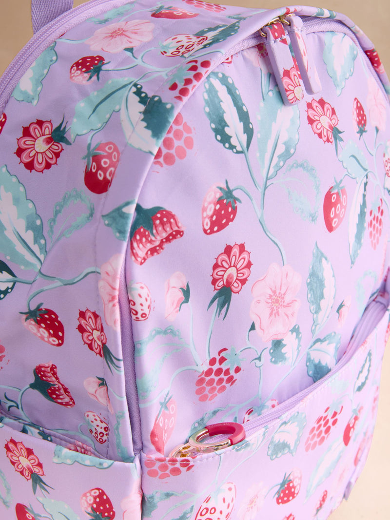 Cath Kidston Raspberry Garden Print compact backpack - British product