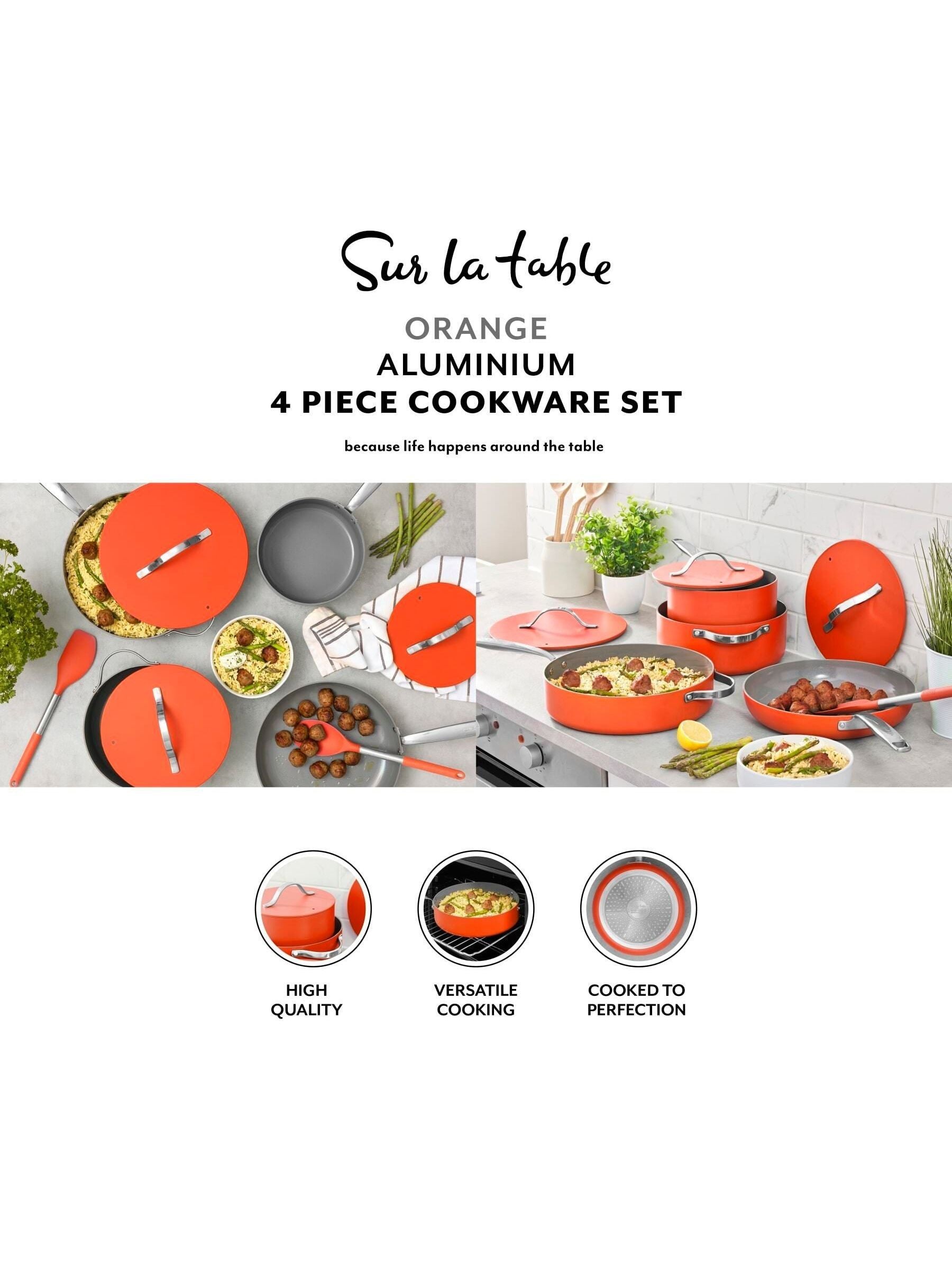 Sur La Table Orange Colour Me Happy Cookware 4 Piece Set
