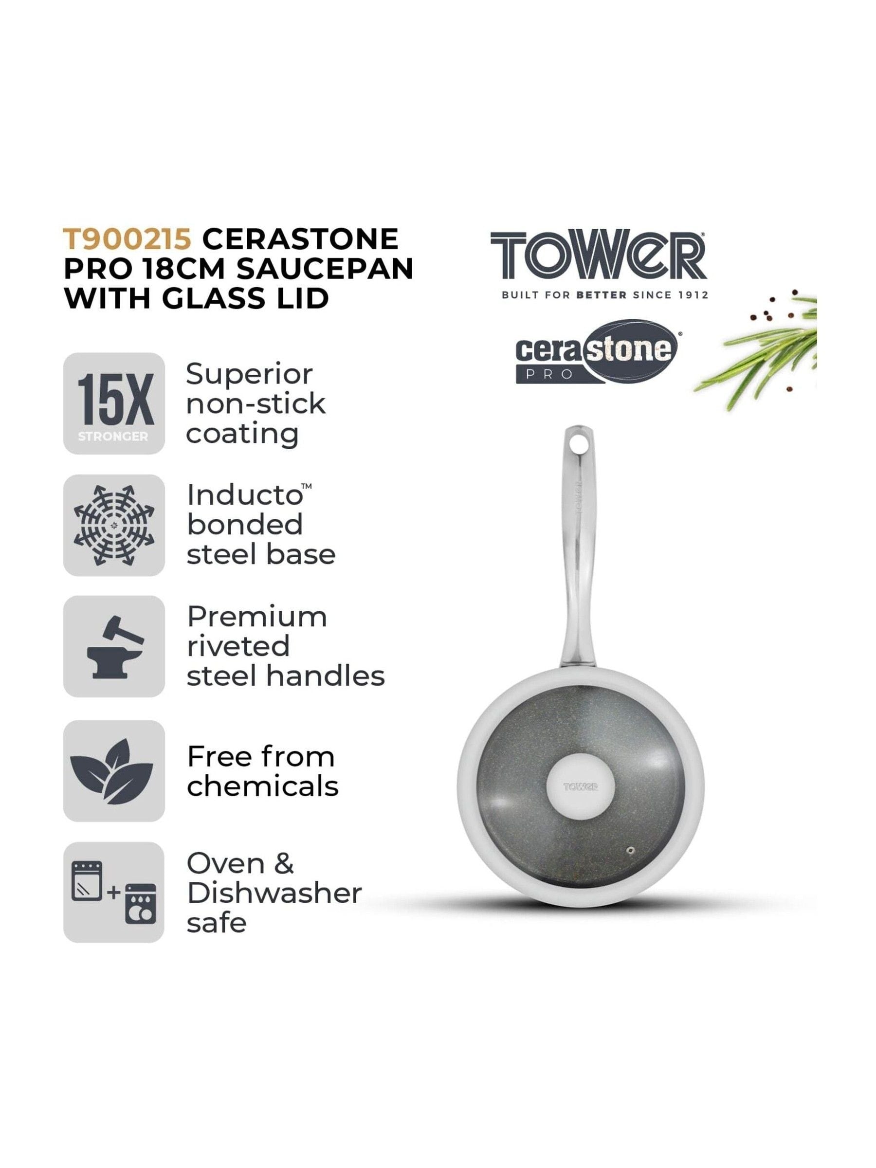 Tower Graphite Cerastone Pro 18cm saucepan (British brand)