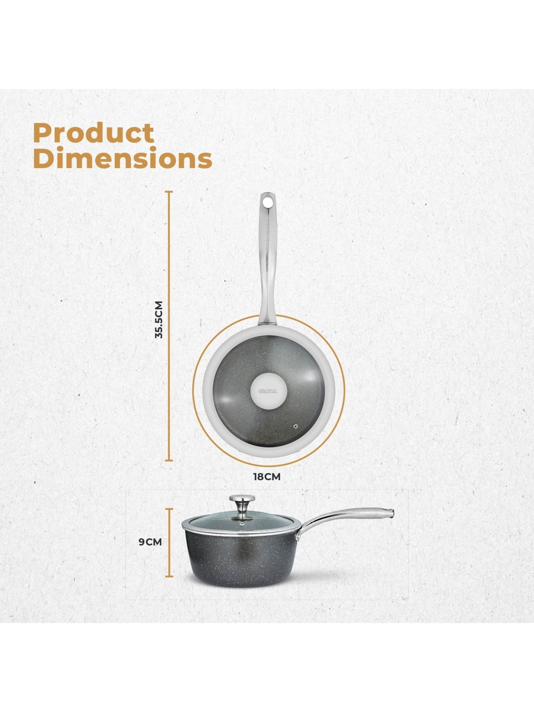 Tower Graphite Cerastone Pro 18cm saucepan (British brand)